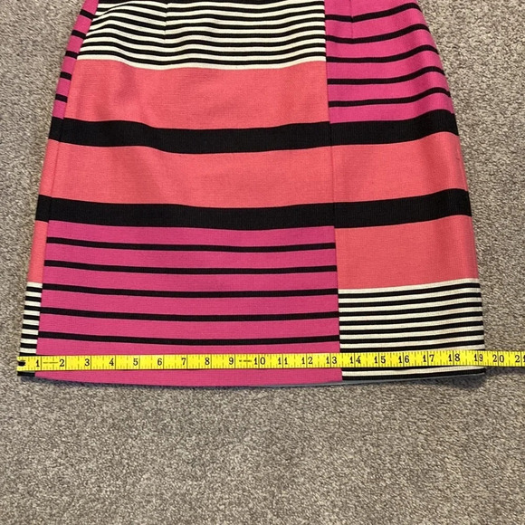 NWT LOFT Pink Color Block Stripe Skirt 2P - Picture 8 of 16
